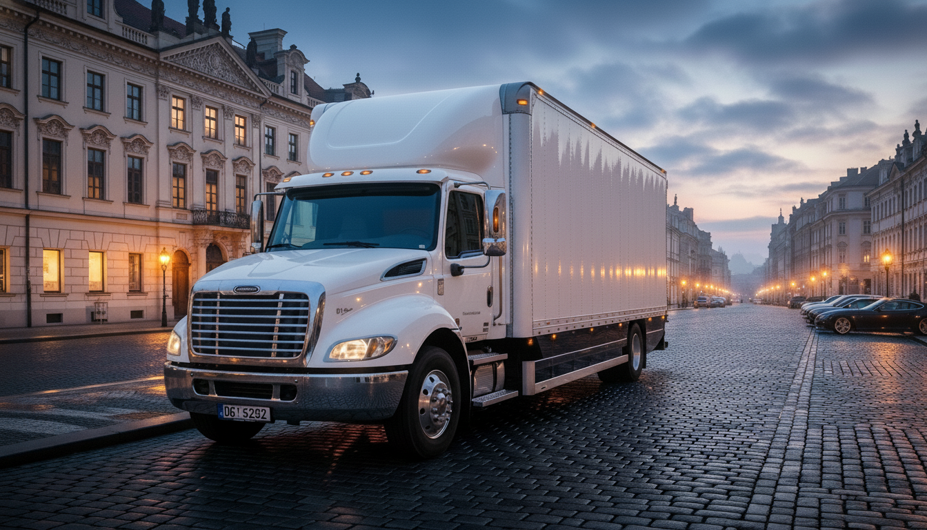 Freight truck visual supplied for BIENFAT BUSINESS AUTO LLC